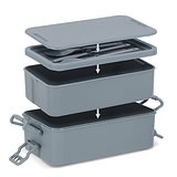 Doppelte Lunchbox mit Besteck Ylanin
