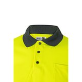 Zweifarbiges Poloshirt im Bird-Eye-Design (160g/m²) mit langen Ärmeln, aus Polyester (100%) Steivia