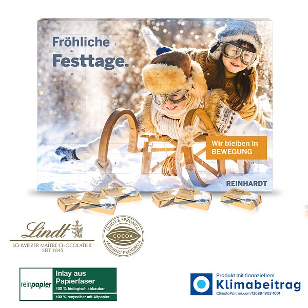 Wand-Adventskalender Lindt „Select Edition“ Organic