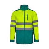 Zweifarbige Softshell-Jacke (280 g/m²) aus Polyester (96 %) und Elastan (4 %) Bistga