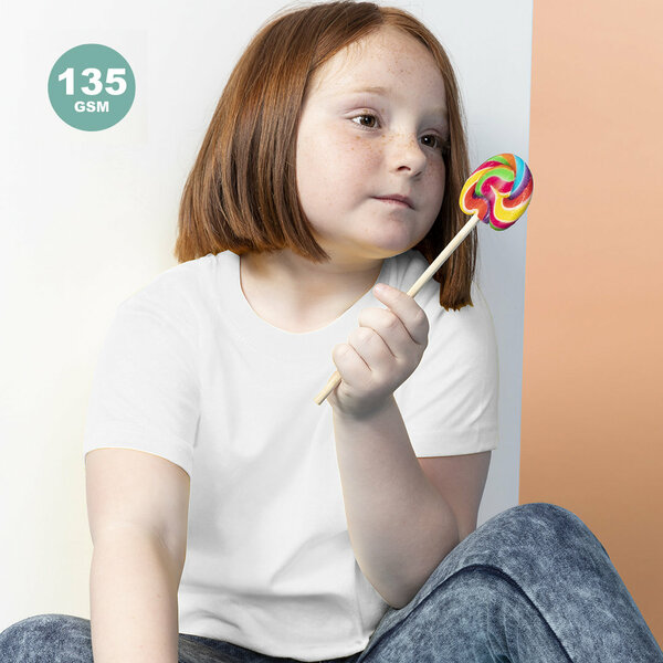 Kinder Weiß T-Shirt Idcom