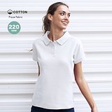 Erwachsene Frauen Weiss Polo-Shirt Idpan