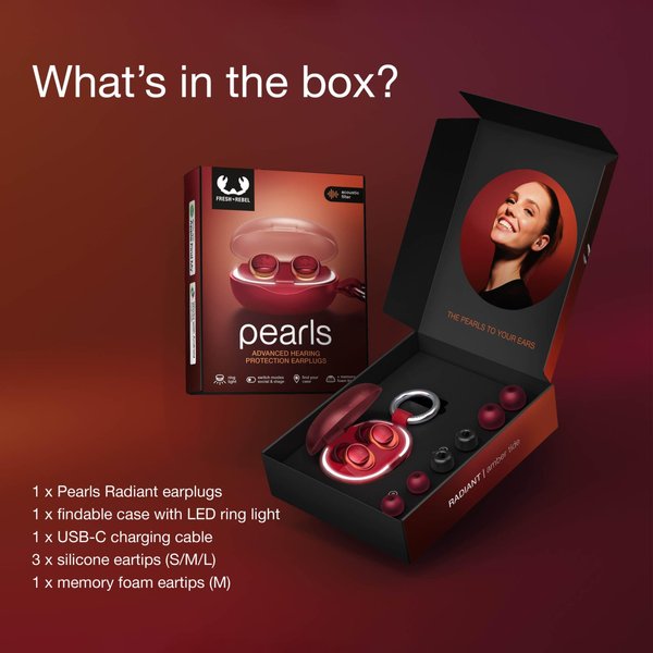 Pearls Radiant Festival Ohrstöpsel – Zertifizierter Gehörschutz – Case mit Tracker Chatrun