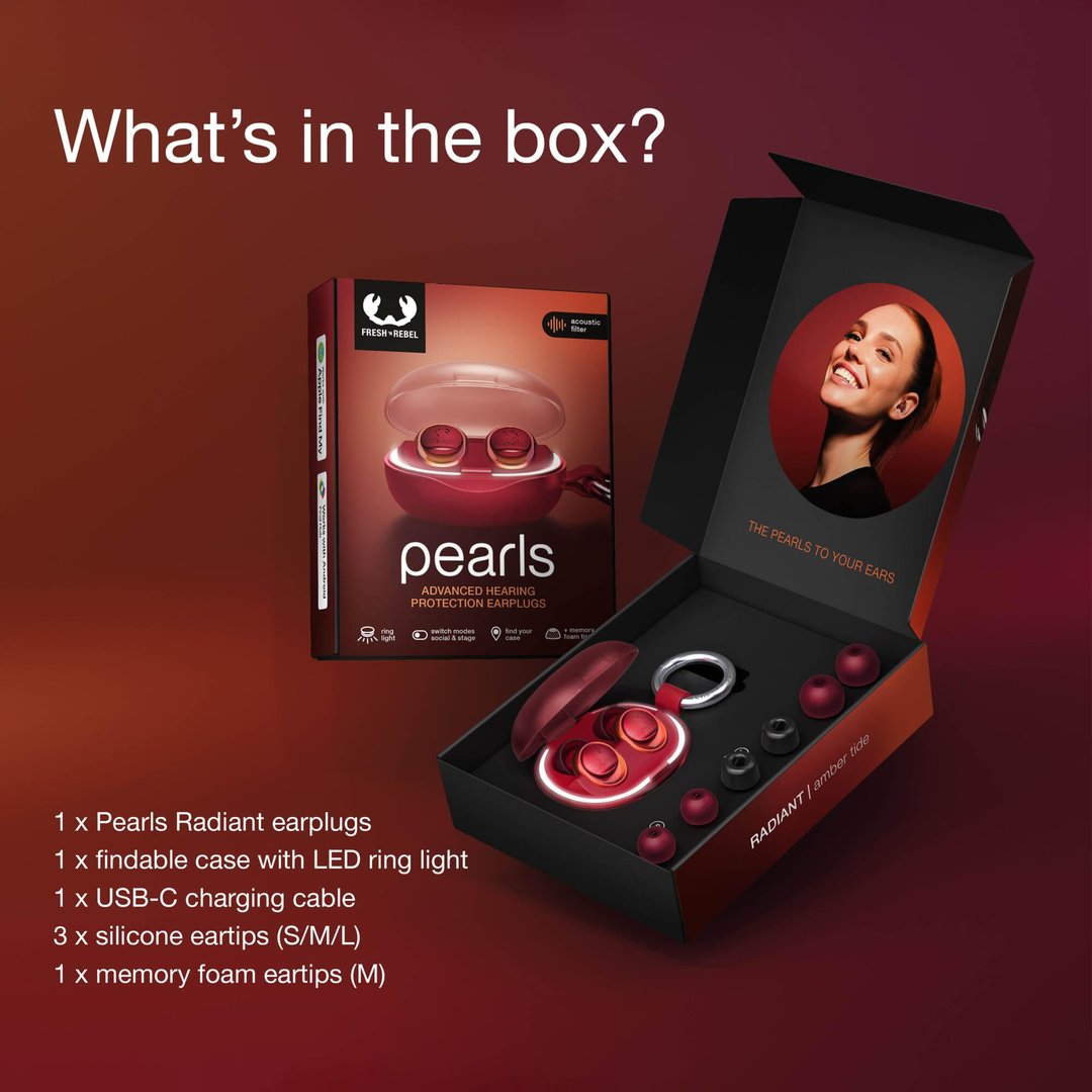 Pearls Radiant Festival Ohrstöpsel – Zertifizierter Gehörschutz – Case mit Tracker Chatrun