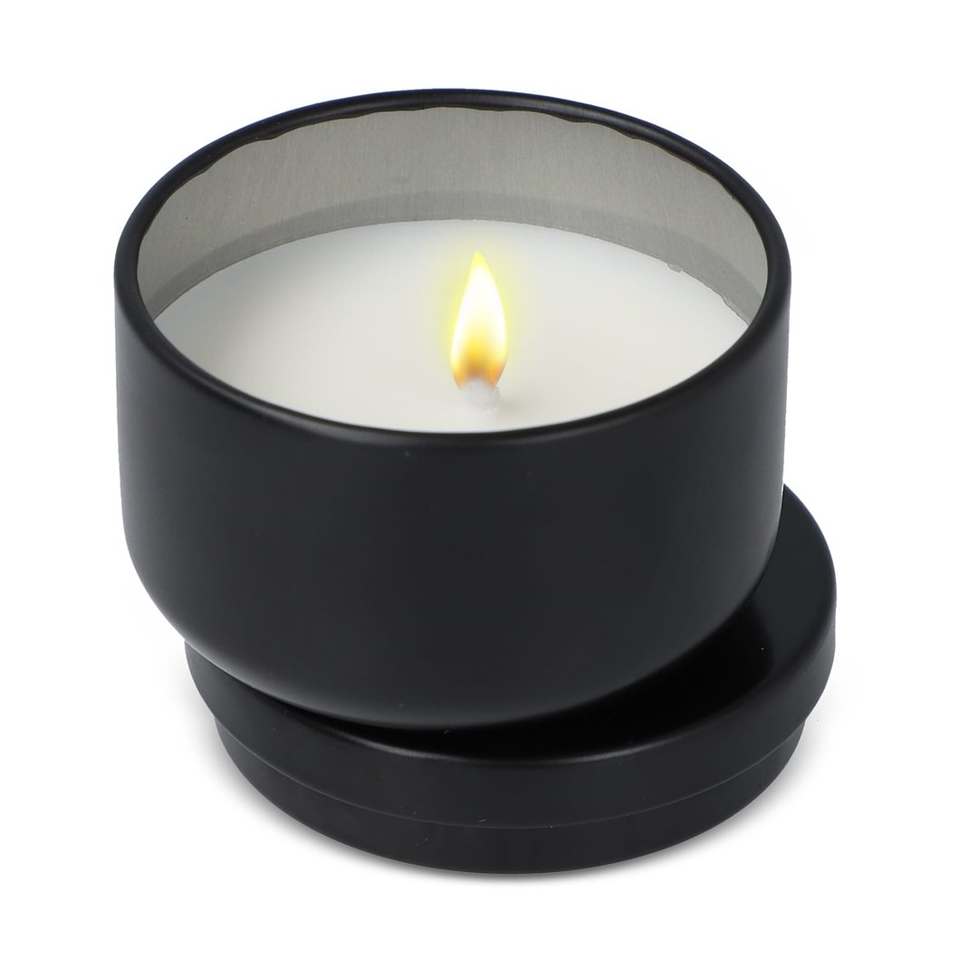 Asana unparfümierte Kerze auf Pflanzenbasis in recycelter Dose Menjast