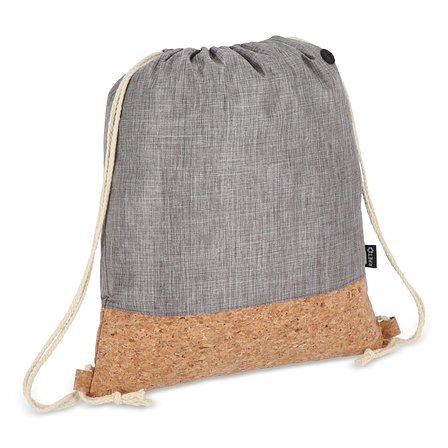 Kordelzugbeutel R-PET &amp; Kork 35 x 40cm Steie