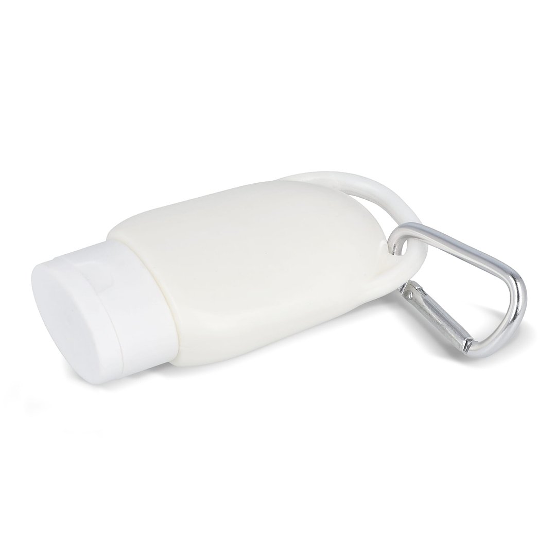 Sonnenschutzlotion mit Karabiner SPF30 aus recyceltem Material Hatrudi