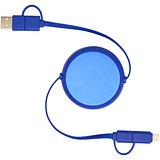 100 cm 5-in-1 Kabel aus recyceltem Kunststoff und Aluminium, einziehbar, für Datenübertragung und mit 45W Schnellladung - Merverdy