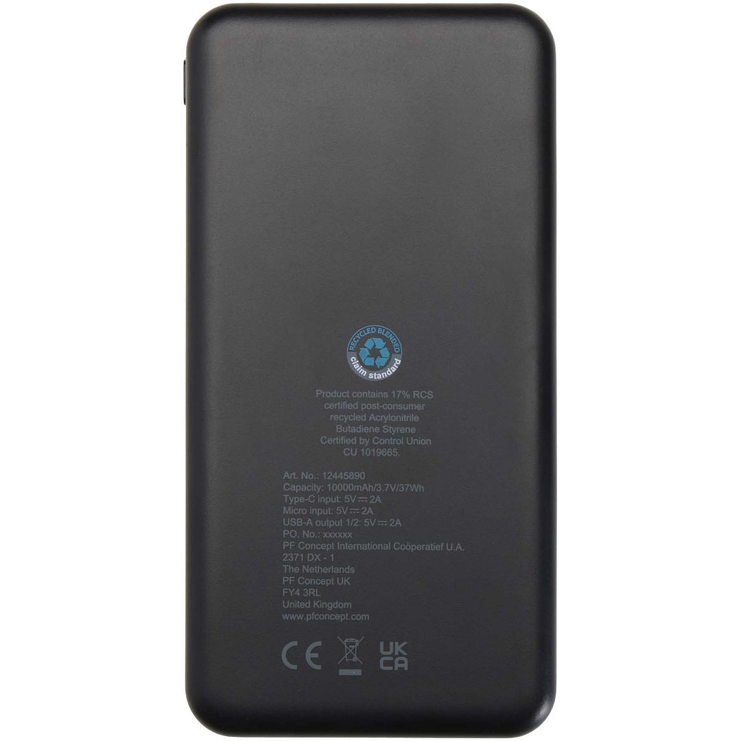 10 W 10.000 mAh Powerbank aus recyceltem Kunststoff - Beatiama