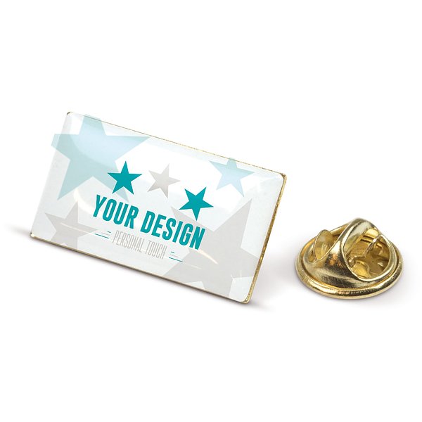 Metall Pin rechteckig 26x14mm Grilgn