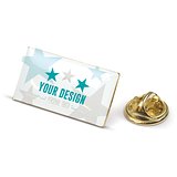 Metall Pin rechteckig 26x14mm Grilgn