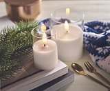 LED-Wachskerze im Glashalter Mudest