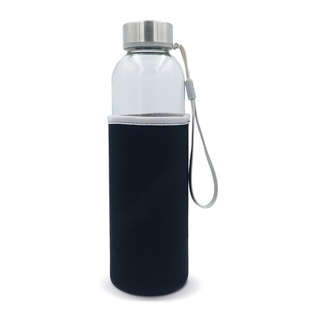 Trinkflasche aus Glas mit Neoprenhülle 500ml Giust