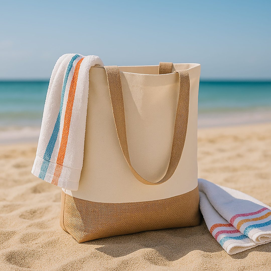 Baumwoll-Jute Tragetasche OEKO-TEX® 41 x 13 x 41cm 320g/m² Adaltik