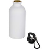 400 ml matte RCS-zertifizierte einwandige Trinkflasche aus recyceltem Edelstahl mit Karabinerhaken - Trudi