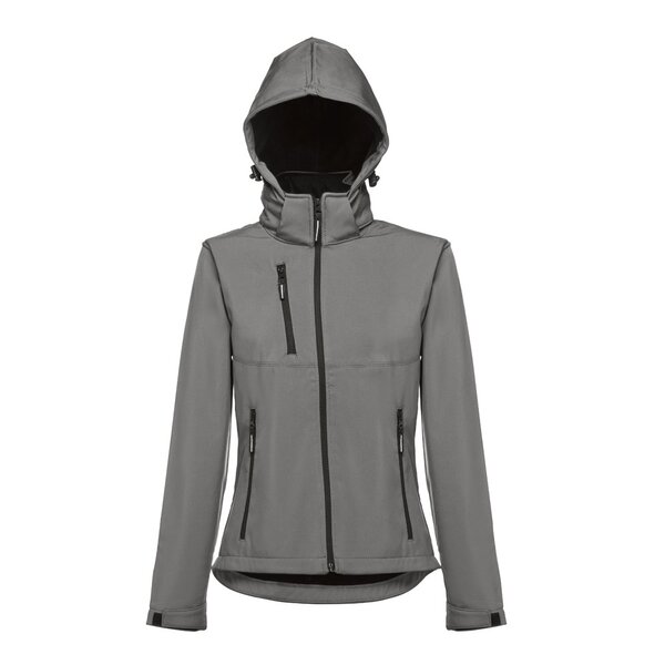 Softshelljacke für Damen, mit abnehmbarer Kapuze Badala