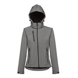 Softshelljacke für Damen, mit abnehmbarer Kapuze Badala