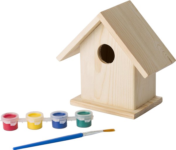 Vogelhaus mit Malset Rudesco