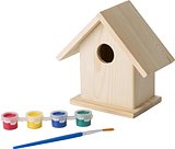 Vogelhaus mit Malset Rudesco