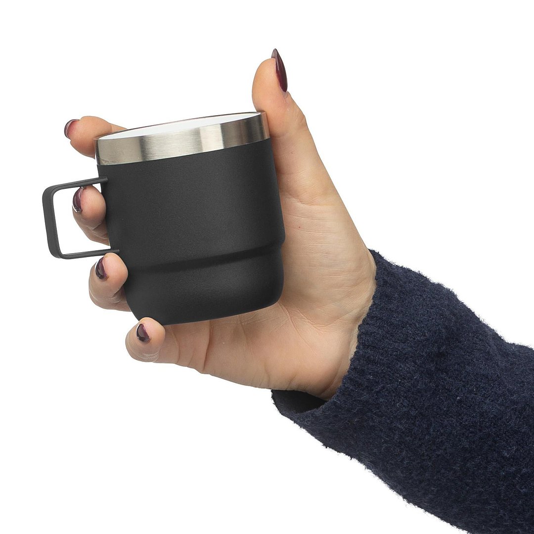 Recycelter Edelstahl-Becher mit doppelter Wand (180 ml) Mengi