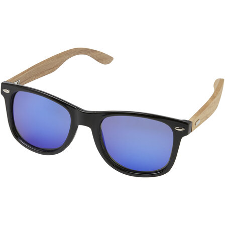 Verspiegelte polarisierte Sonnenbrille aus rPET/Holz in Geschenkbox - Itatholli