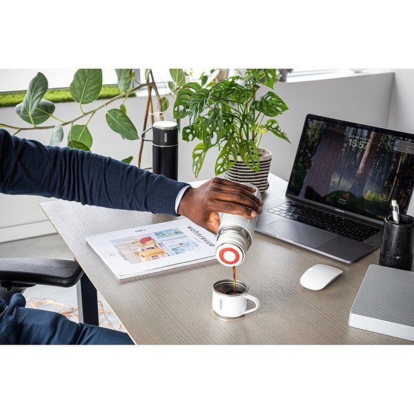 Doppelwandige Edelstahlflasche (90% recycelt) mit matter Oberfläche 490 ml Emeria