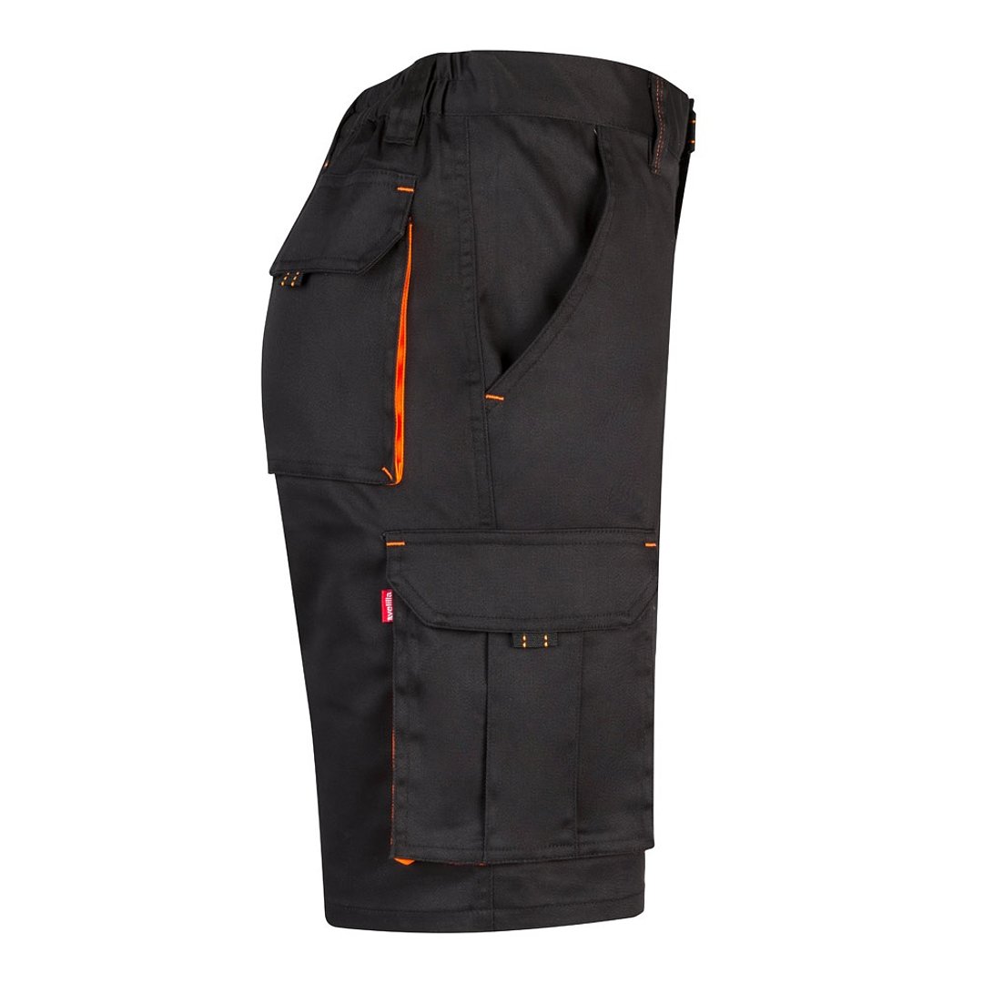 Zweifarbige Stretch-Bermudashorts mit mehreren Taschen (240 g/m²) aus Baumwolle (46 %), EME (38 %) und Polyester (16 %) Altie