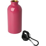 400 ml RCS-zertifizierte, einwandige Trinkflasche aus Edelstahl mit Karabinerhaken - Ongas