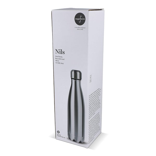 Nils Stahlflasche Chrom 500ml Sarjast