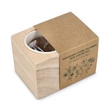 Holzpflanzgefäß-Set – Blumenmischung Giaming