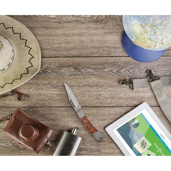 Taschenmesser aus Edelstahl und Holz Stinana