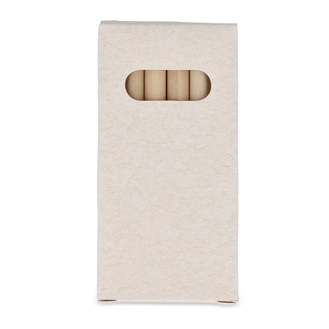 6 Buntstifte in einer Schachtel aus recyceltem Milchkarton Ferinas