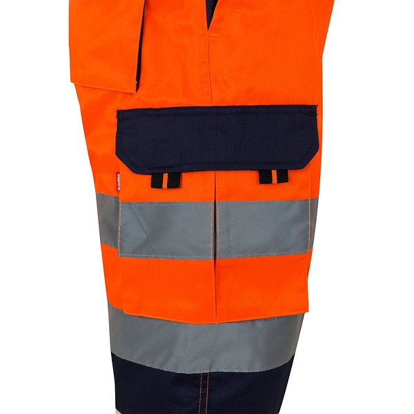 Zweifarbige Bermudashorts mit mehreren Taschen (210 g/m²), aus Baumwolle (20%) und Polyester (80%) Chatias