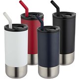 480 ml RCS recycelter Isolierbecher mit Trinkhalm - Jöria