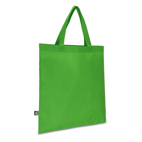 R-PET Tragetasche aus Non Woven mit kurzen Griffen 38 x 42cm 75g/m² Lolfep