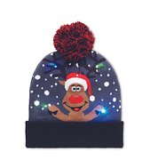 Weihnachtliche Strickmütze LED Benestel