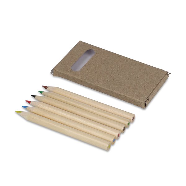 6 Buntstifte in Kraftbox Nanser