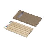 6 Buntstifte in Kraftbox Nanser