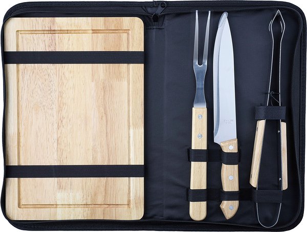 Grillset Chtha | Edelstahl | 4 St. | Polyestertasche
