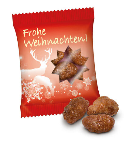 Gebrannte Mandeln im Werbebeutel