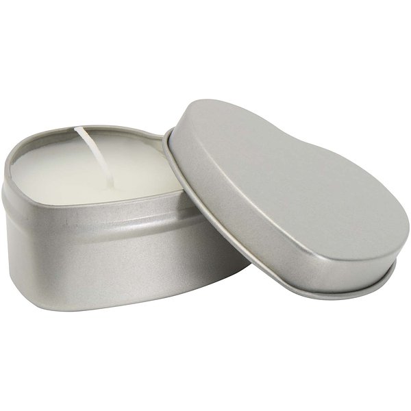 Herzförmige Zinnkerze mit Vanille Duft - Giun