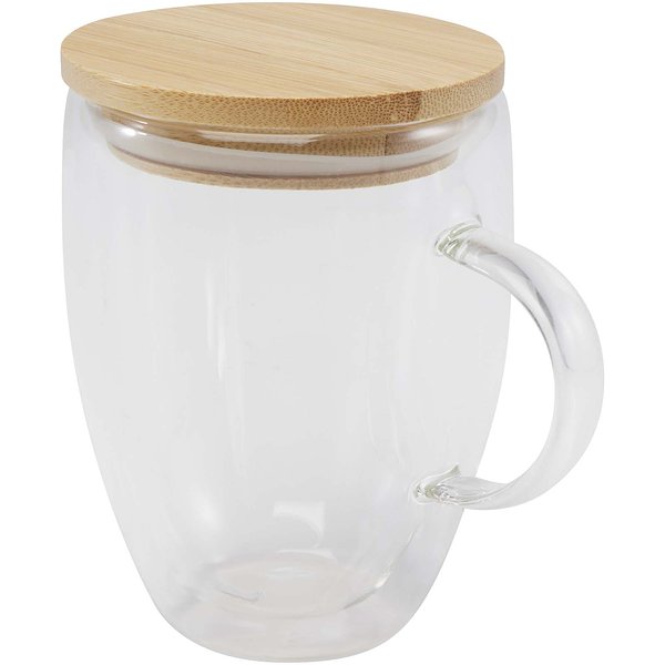 350 ml Glasbecher mit Bambusdeckel - Bignata