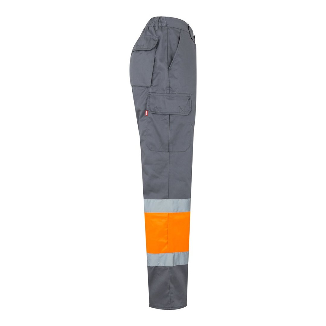 Zweifarbige Twill-Hose mit mehreren Taschen (210 g/m²), aus Baumwolle (20%) und Polyester (80%) Steiler