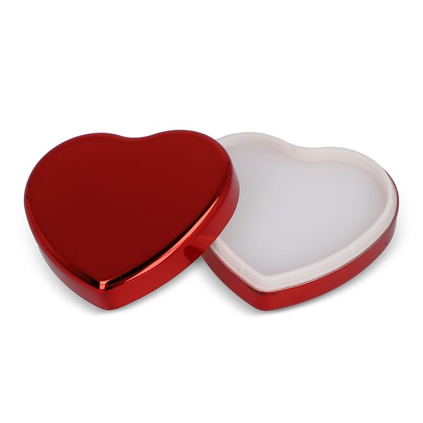 Lippenbalsam in Flacher metallischer Herzformdose Benini