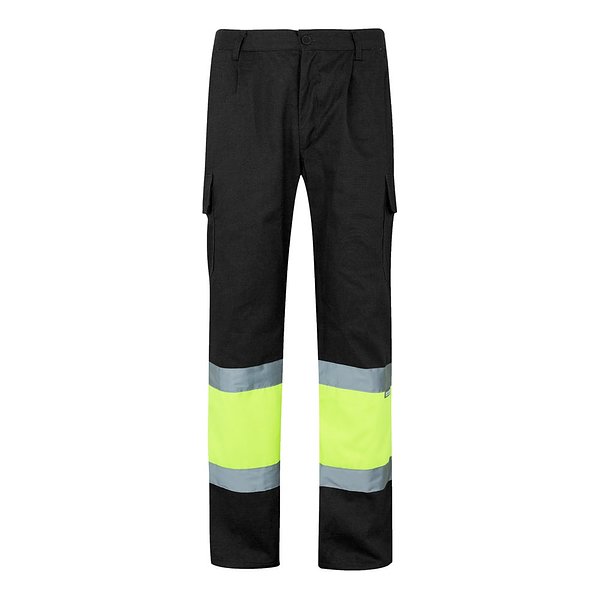 Zweifarbige Hose aus Twill (210 g/m²), gefüttert, mit mehreren Taschen, aus Baumwolle (20%) und Polyester (80%) Benina