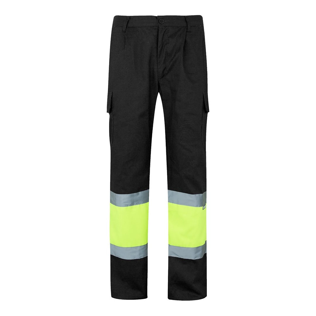 Zweifarbige Hose aus Twill (210 g/m²), gefüttert, mit mehreren Taschen, aus Baumwolle (20%) und Polyester (80%) Benina