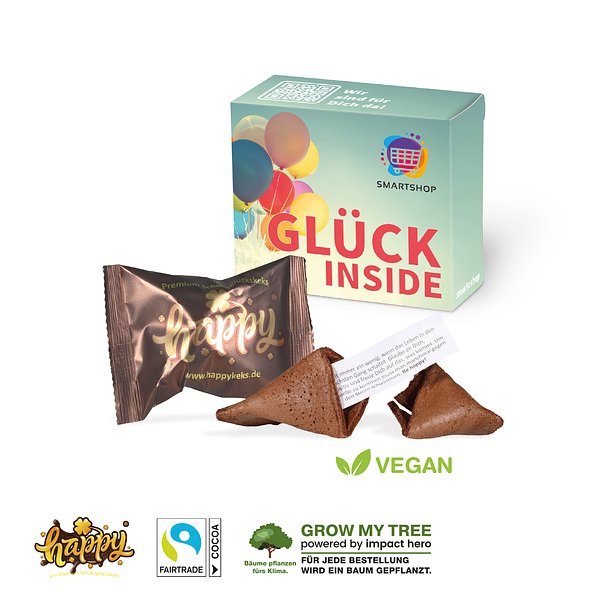 GLÜCKSKEKS IN DER WERBEBOX