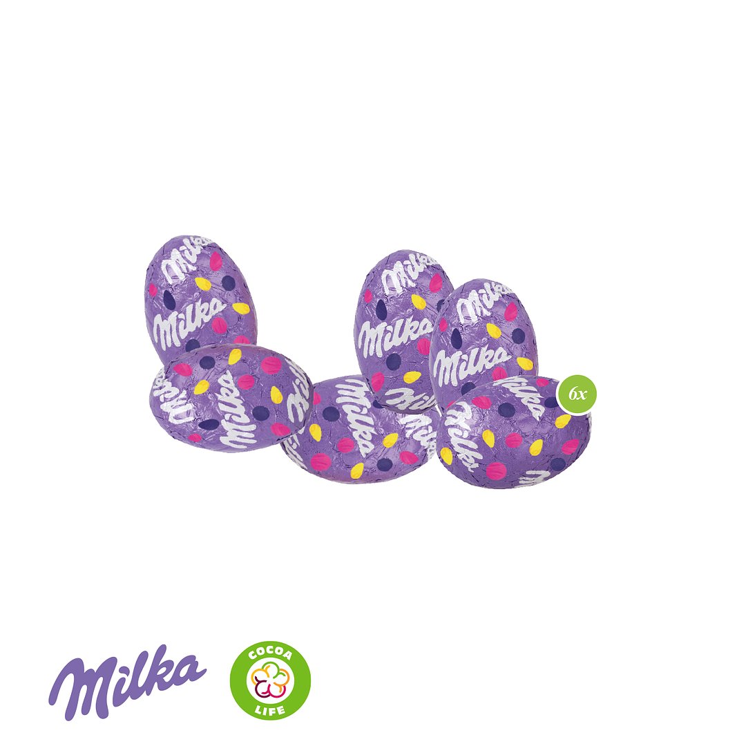 Schoko-Eier 6er-Set mit Milka Alpenmilch-Eier