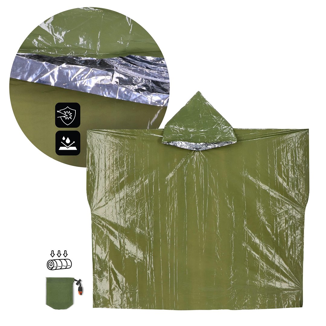 2-in-1-Thermoponcho für Outdoor Notfälle Durenas