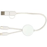 30 cm 5-in-1 Kabel aus recyceltem Kunststoff für Datenübertragung und 27W Schnellladung - Divik
